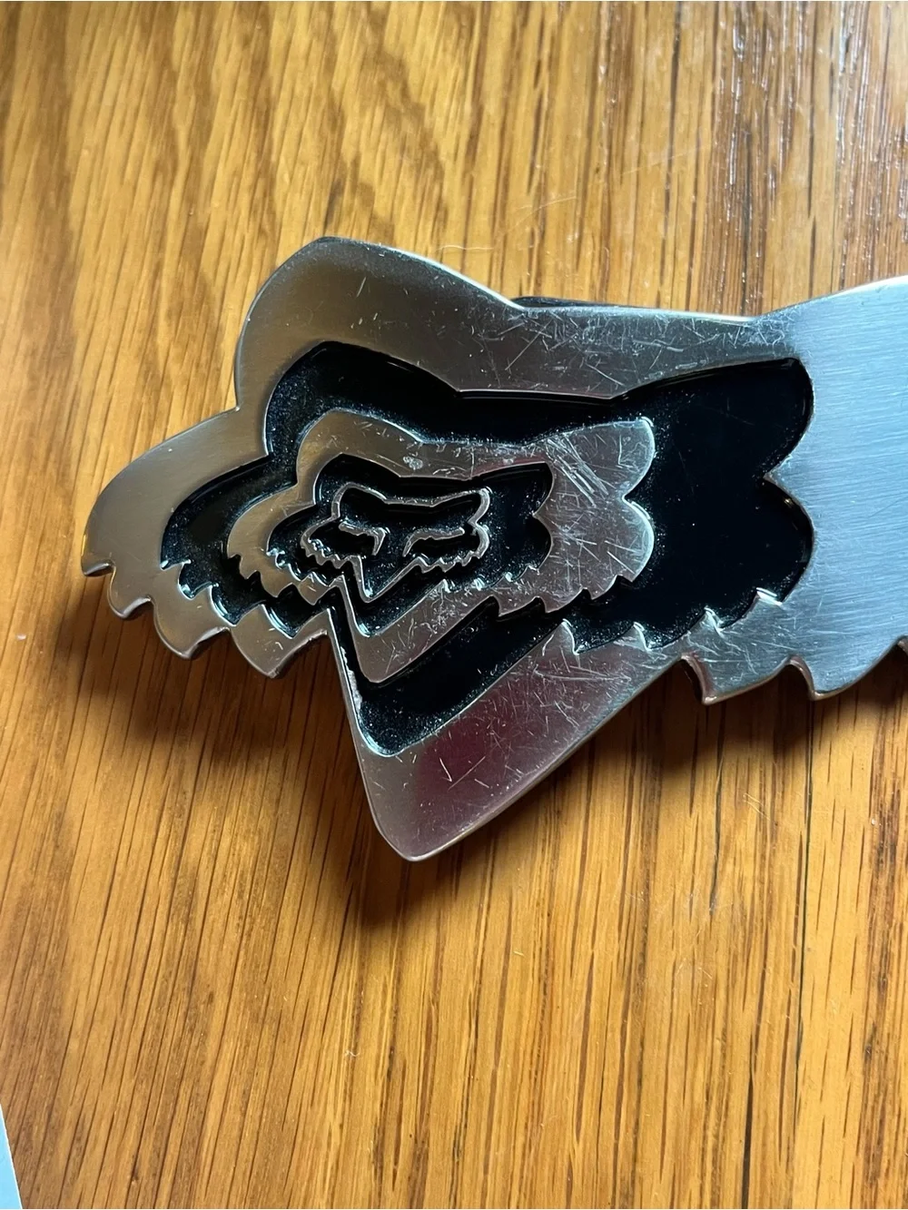 Fox Racing Belt Buckle Unisex Mens Auto Silver tone - 2208